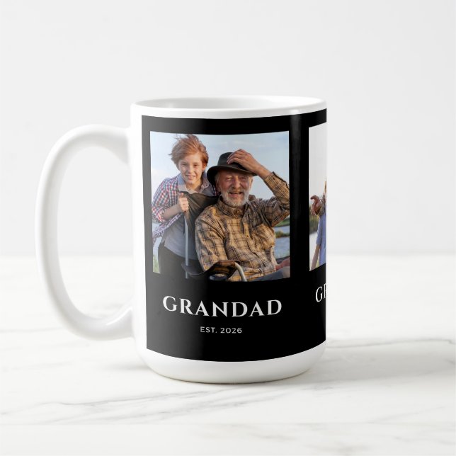 Farfar Estalished Black 3 Foto Kaffemugg (Vänster)