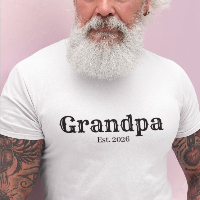 Farfar etablerade est. sed år t shirt (Skapare uppladdad)