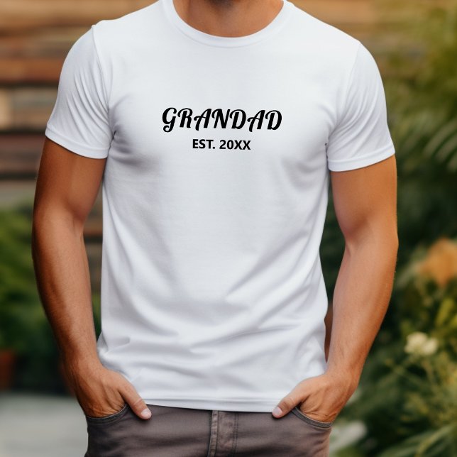 Farfar Etablerade Fet Svart Typografi T Shirt (Skapare uppladdad)