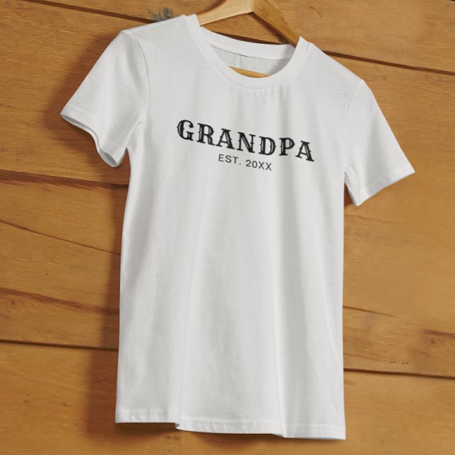 Farfar etablerade fet svart typografi t shirt (Skapare uppladdad)