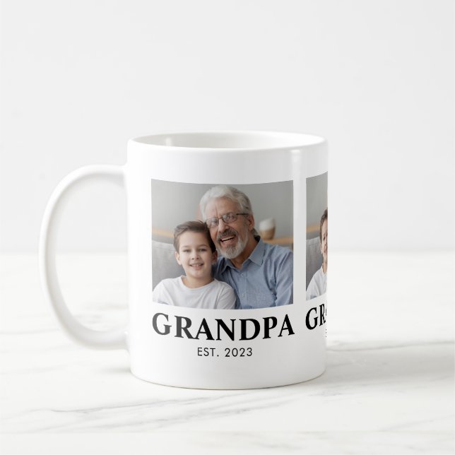 Farfar etablerade foto farföräldrar dag kaffemugg (Vänster)