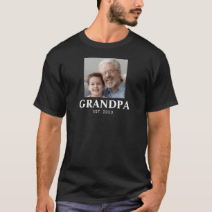 Farfar etablerade foto farföräldrar dag t shirt
