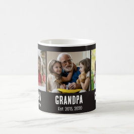 Farfar etablerade svart grunge skrift 3 foto kaffemugg