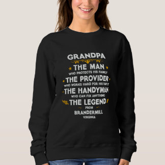 Farfar familj Citat USA Stad Brandermill Virginia T Shirt