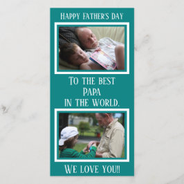 Farfar | FARS DAG | Anpassningsbar Teal Photo