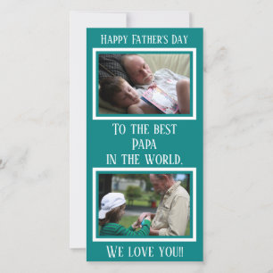 Farfar   FARS DAG   Anpassningsbar Teal Photo