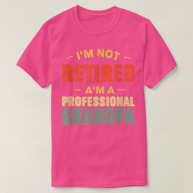 Farfar För manar Fars dag pensionerad farfar  T Shirt (Design framsida)