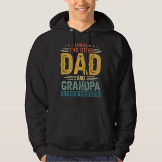 Farfar För manar jag har två titlar Pappa och farf Hoodie