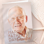 Farfar från lycklig Fars dag! Modern Simple Hälsni Kort<br><div class="desc">Denna enkla och moderna utformning består av serif-typografi. "Lycklig Fars dag,  morfar" i modern och enkel typografi. Det här är ett hälsningskort för din morfar,  morfar,  grampa,  morad,  lolo på fars dag.</div>