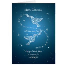 Farfar, fredsjulens Doves Hälsningskort