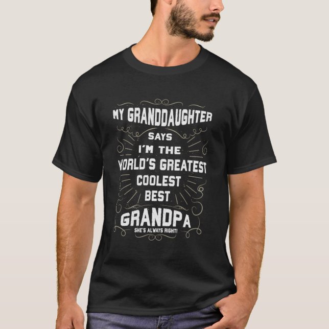 Farfar Gift från mordotters Långärmad Shirt T (Framsida)