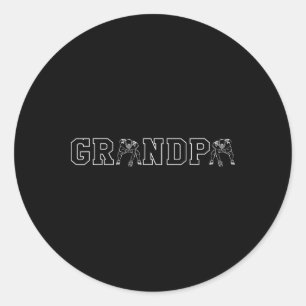 Farfar Gramps Grandföräldrar Day Tackle Co. Runt Klistermärke