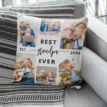 Farfar Grandfather Grandchildren Photo Collage Kudde<br><div class="desc">Fira det speciella bandet mellan morfar och hans barnbarn med "morfar Grandfather Grandchildren Photo Collage" Dekorativ kudde. Den här personligen dekorativ kudde har ett vackert arrangerat kollage av omhuldade foton, fångande av värdefulla ögonblick och glatta minnen som delas med hans älskade barnbarn. Den tilltalande titeln "Grandpa" visas på en framträdande...</div>