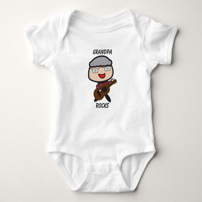 Farfar Grandfather Sten Guitar Personalize T Shirt (Framsida)