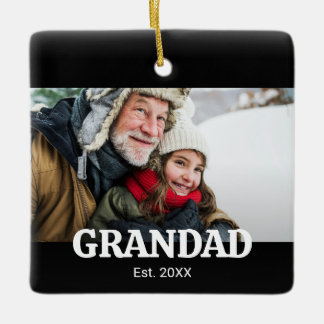 Farfar Grundat Foto Julgransprydnad Keramik