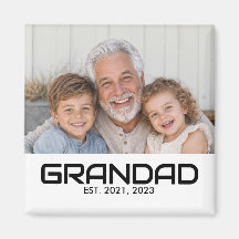 Farfar Grundat Foto Present Magnet