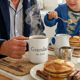 Farfar Grundat Svart Fet Minimal  Kaffemugg