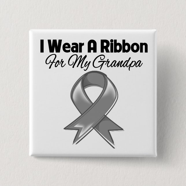 Farfar - I Bära A Grått Ribbon Knapp (Framsida)