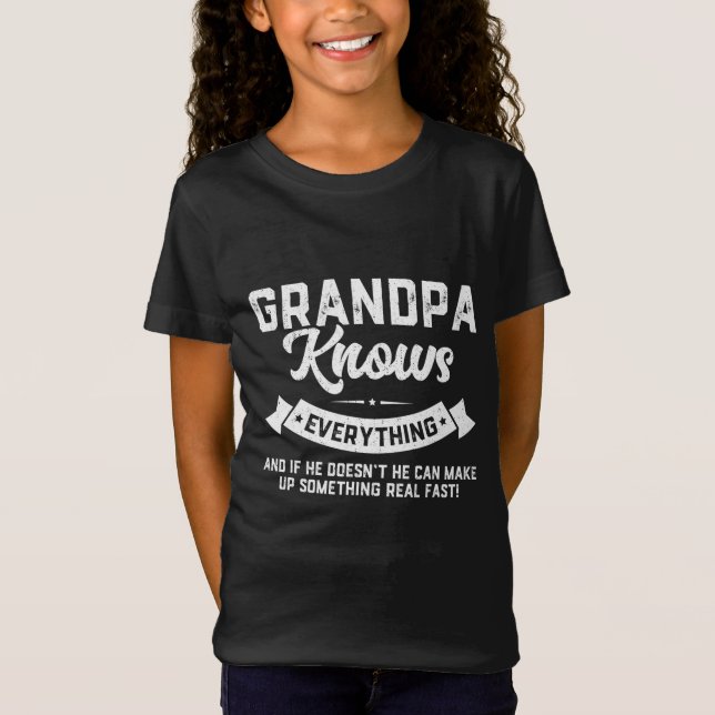Farfar känner till allt 60:e Gift Funny Far T Shirt (Framsida)