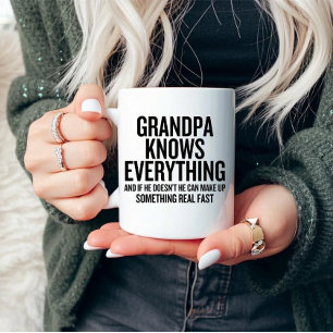 Farfar känner till allt roligt mugg