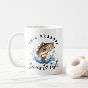 Farfar Kärlek till fiskobassfiske Kaffemugg