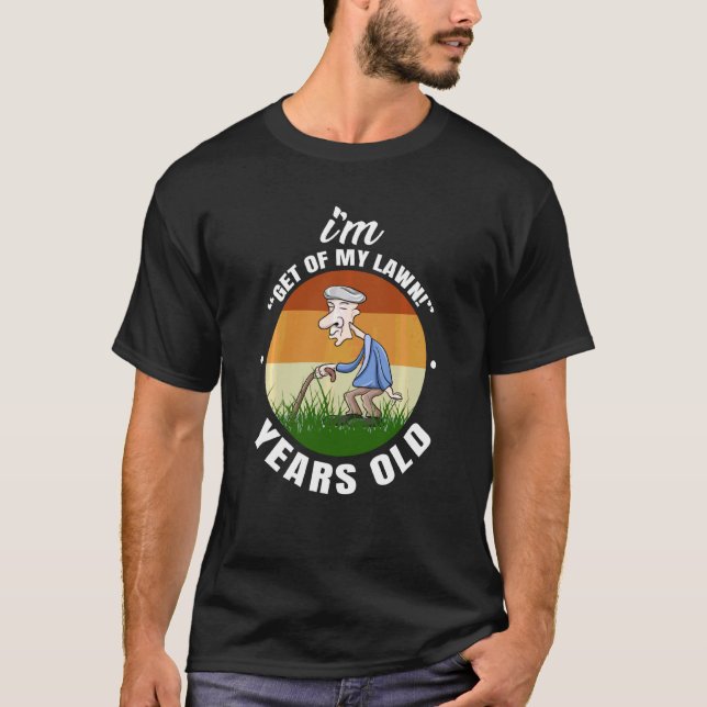 Farfar kommer av min Gräsmatta Mows Grandpa Garden T Shirt (Framsida)