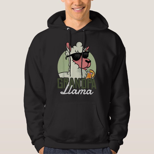 Farfar Lama Hoodie (Framsida)