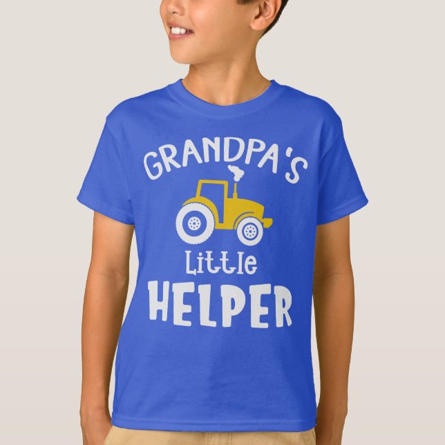 Farfar, liten hjälp med traktorn t shirt (Framsida)