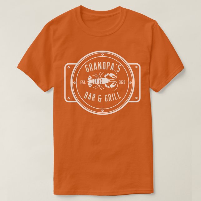 Farfar Lobster Pot White Design TShirt T Shirt (Design framsida)