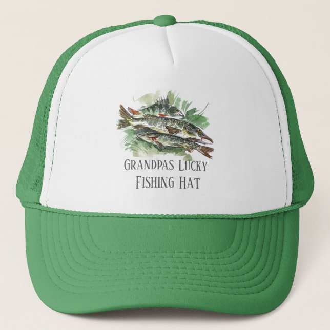 Farfar Lucky Fishing Hat | Pike och Perch Keps (Framsida)