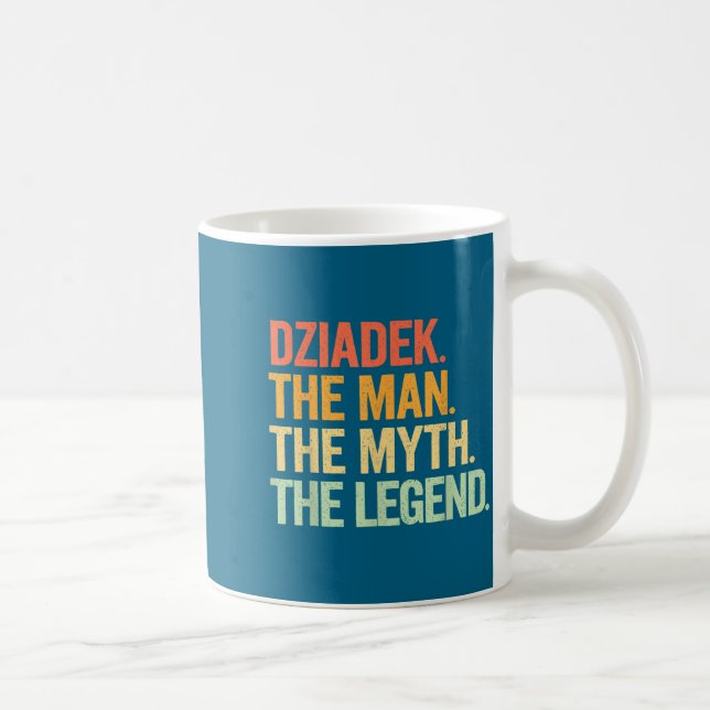 Farfar Man Mytt Legend Retro Grafisk Konst Kaffemugg (Höger)