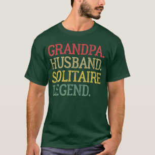 Farfar Män Solitaire Legend Vintage Solitaire T Shirt
