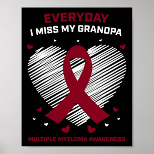 Farfar Många Myeloma Grandpa Blood Cancer Poster