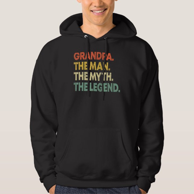 Farfar, mannen, myten, Fars dag 2 Hoodie (Framsida)