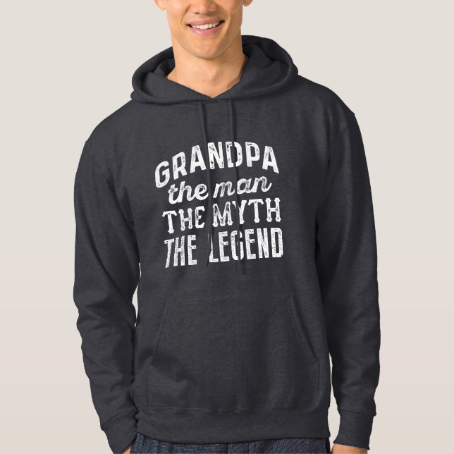 Farfar, mannen, myten, förklaringen hoodie (Framsida)
