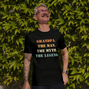 Farfar, mannen, myten, Legend Fars dag T Shirt