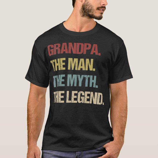 Farfar, mannen, myten, legend T-Shirt (Framsida)