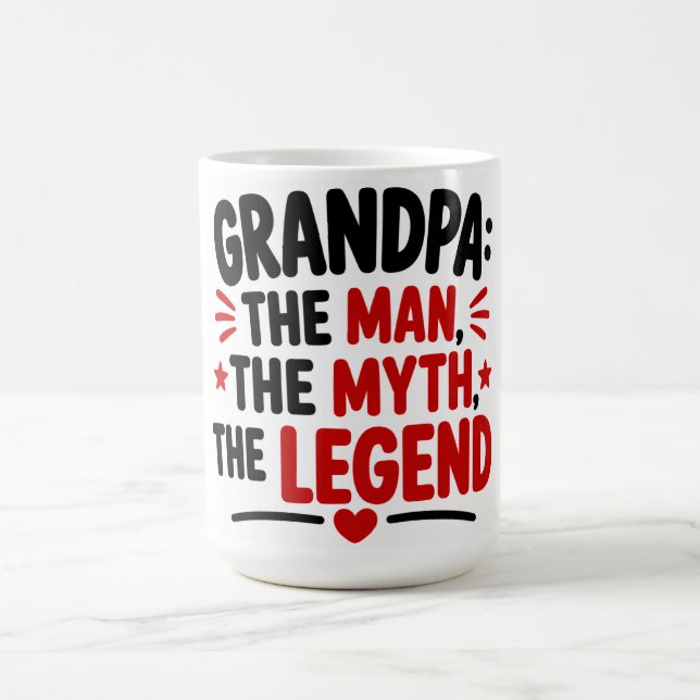 Farfar Mannen Myten Legenden Kaffemugg (Center)