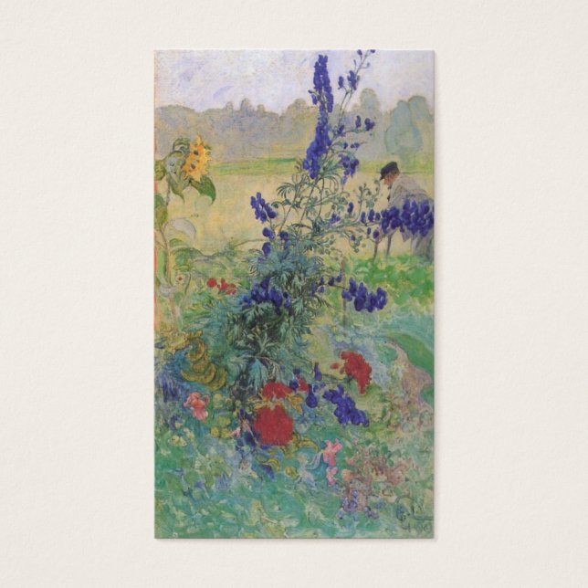 Farfar med blommor 1909 visitkort (Framsidan)