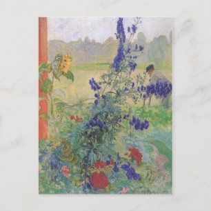 Farfar med blommor 1909 vykort
