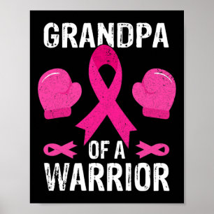 Farfar med en bröstcancermedvetandemånad poster