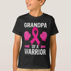 Farfar med en bröstcancermedvetandemånad t shirt