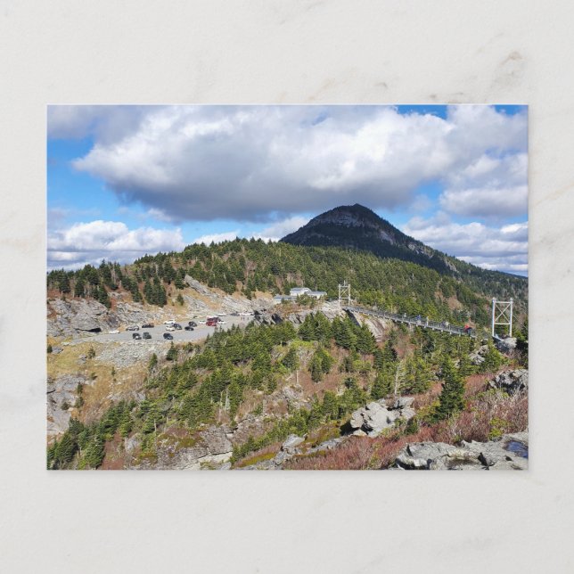 Farfar Mountain NC Mile High Swinging Bridge Vykort (Framsida)