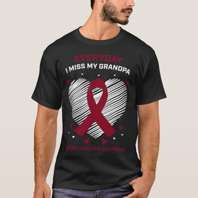 Farfar multipel myelom farfar blodcancer t shirt (Framsida)