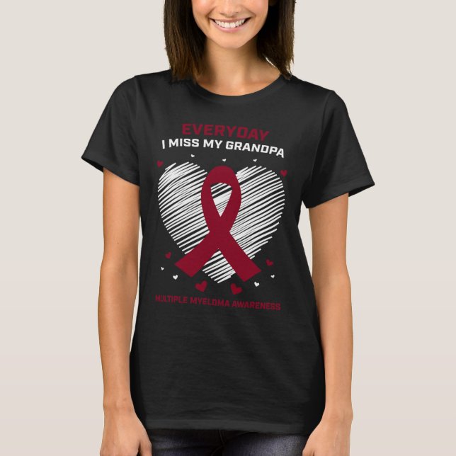 Farfar multipelt myelom Farfar blodcancer  T Shirt (Framsida)