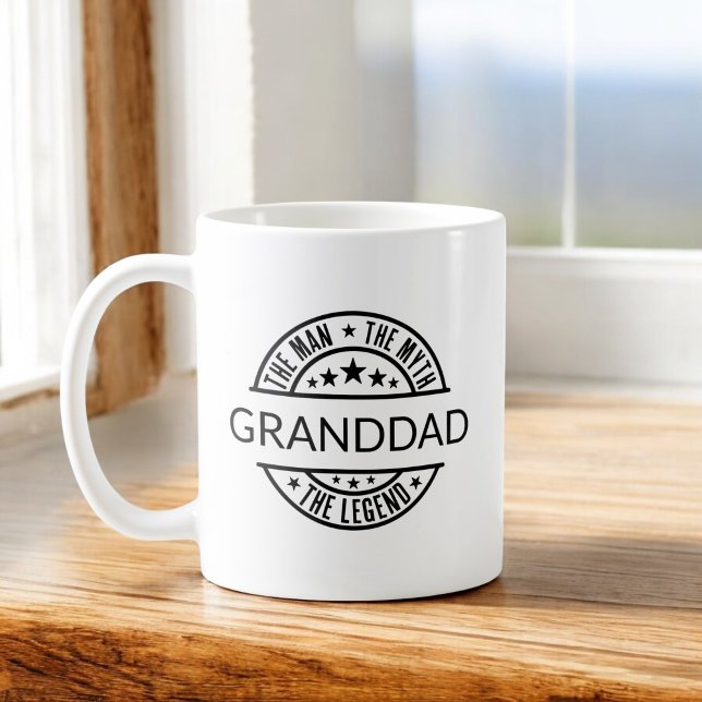 Farfar Namn Mannen, myten, legend Kaffemugg (Skapare uppladdad)