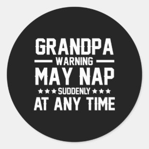 Farfar Napg Grandpa Nap Grandpa Warpa May Nap Runt Klistermärke