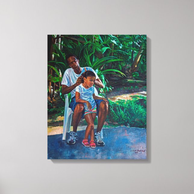 Farfar och barn 2010 canvastryck (Framsida)