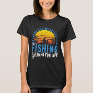 Farfar och barnbarn fiskebuddies för livet t shirt