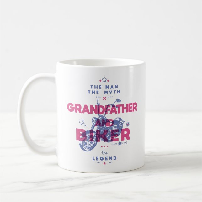 Farfar och biker mannen myten i legenden kaffemugg (Vänster)